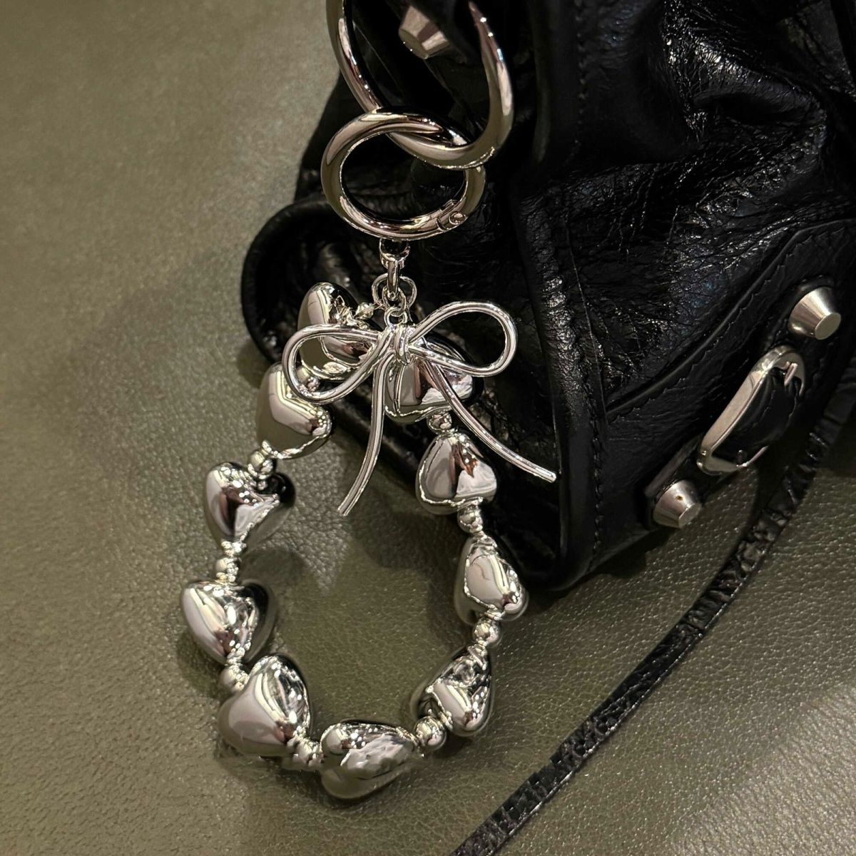 Metal Heart Bag/ Phone Charm