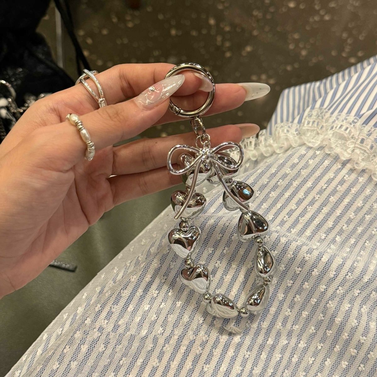 Metal Heart Bag/ Phone Charm