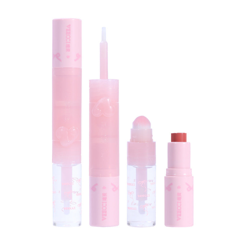 Veecci Three-Ended Velvet Lipstick & Gloss
