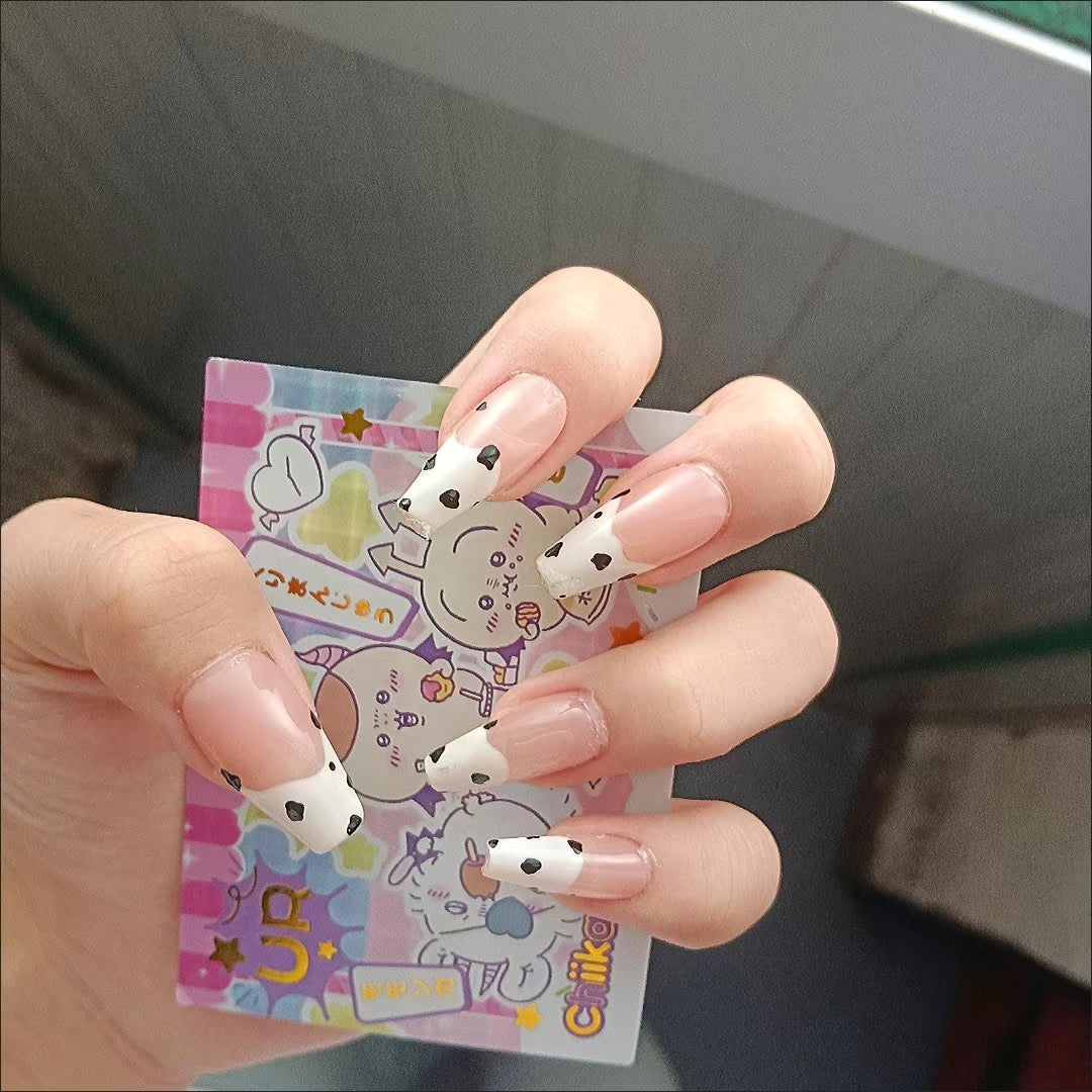 Milky Handmade Press On Nails