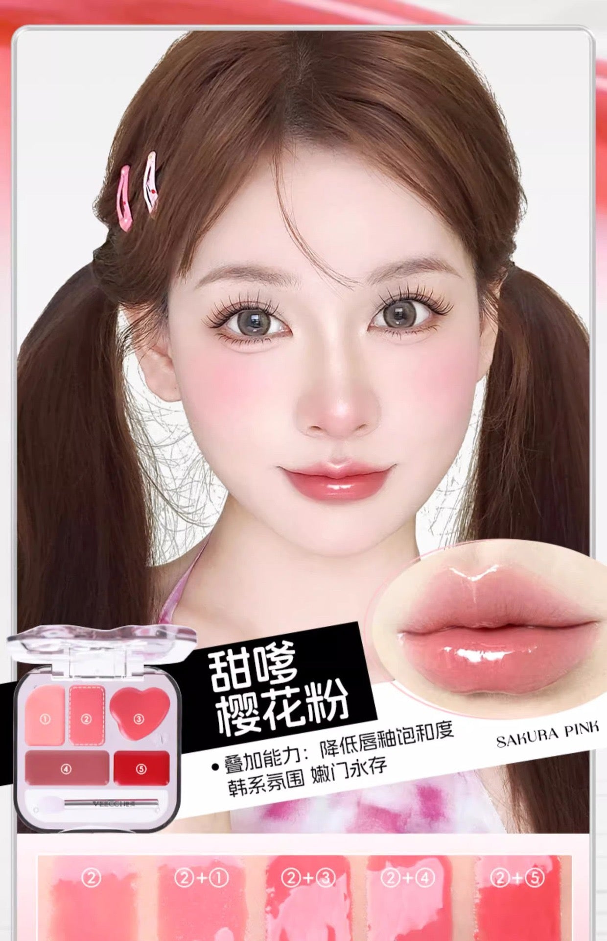 Veecci Non-Stick Glossy Lip Palette