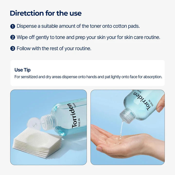 Torriden Dive-in Low Molecular Hyaluronic Acid Toner 300ml