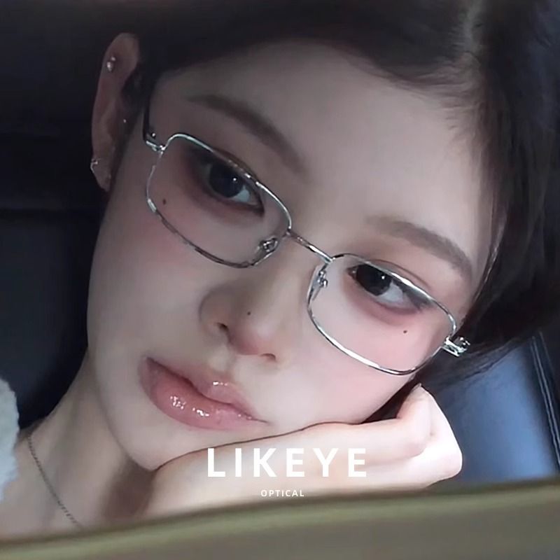 Y2K Square Metal Glasses