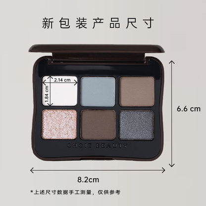Choiz Beauty Portable 6-colour Eyeshadow Palette (removable pan)