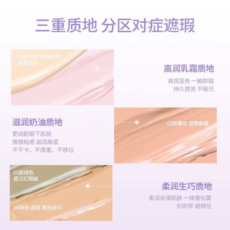 Girls Crush 5-color All-purpose Concealer Cream Palette