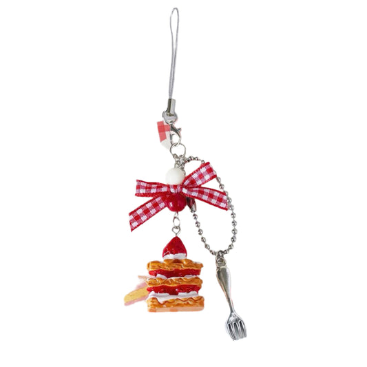 Strawberry Cake Bag Charm