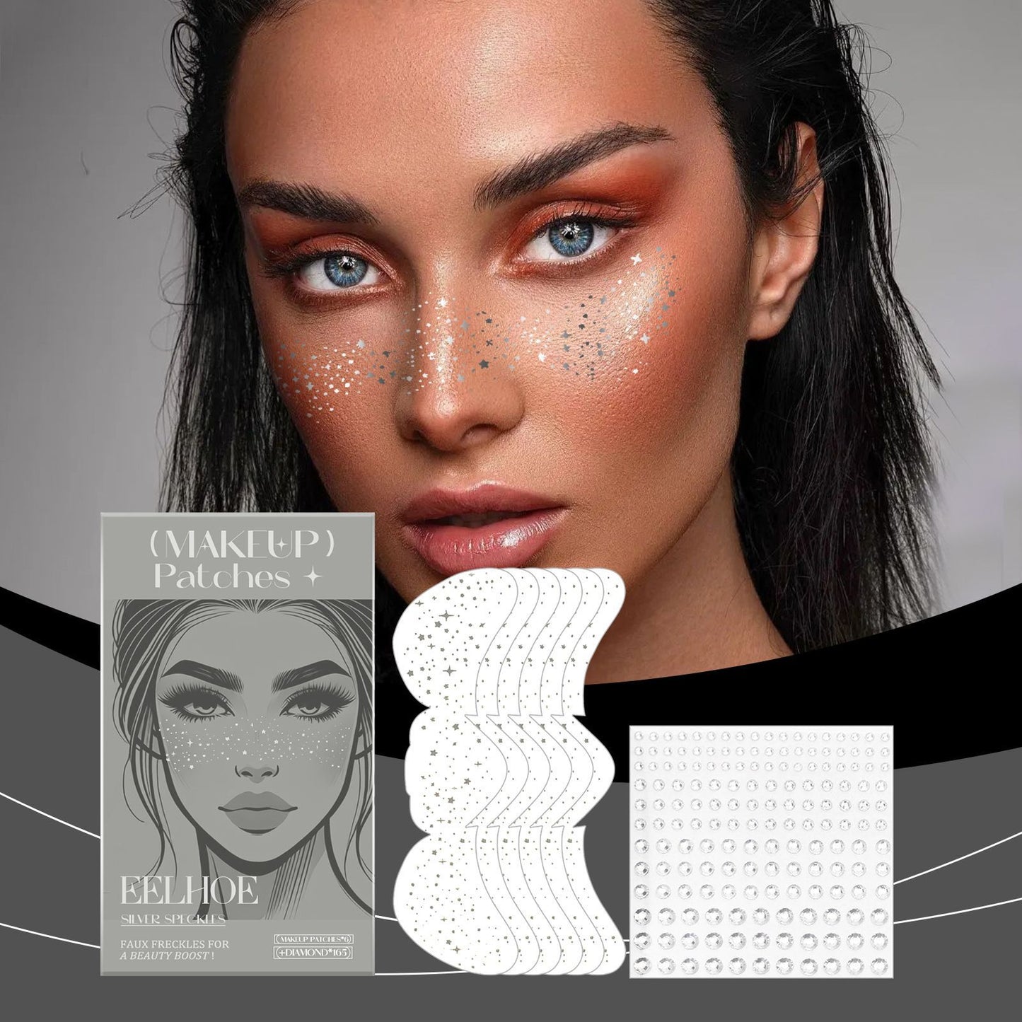 Glitter Freckle Stickers (set of 6)