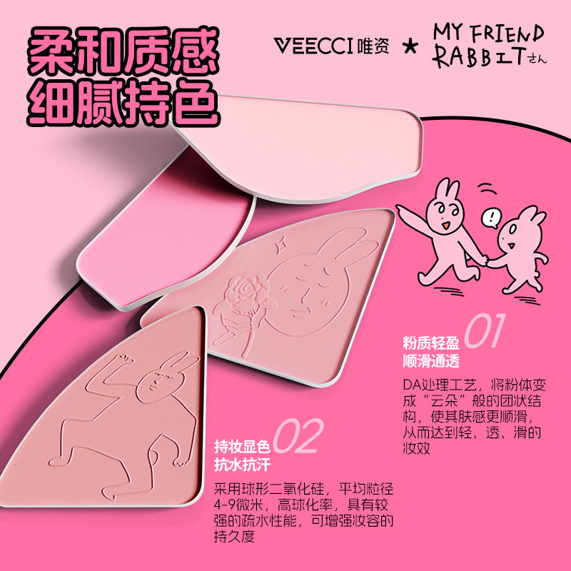 Veecci x My Friend Rabbit 3-shade Powder Blush Palette