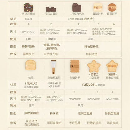 GUOXIAONIU × Crayon Shinchan Bakery Puff Set