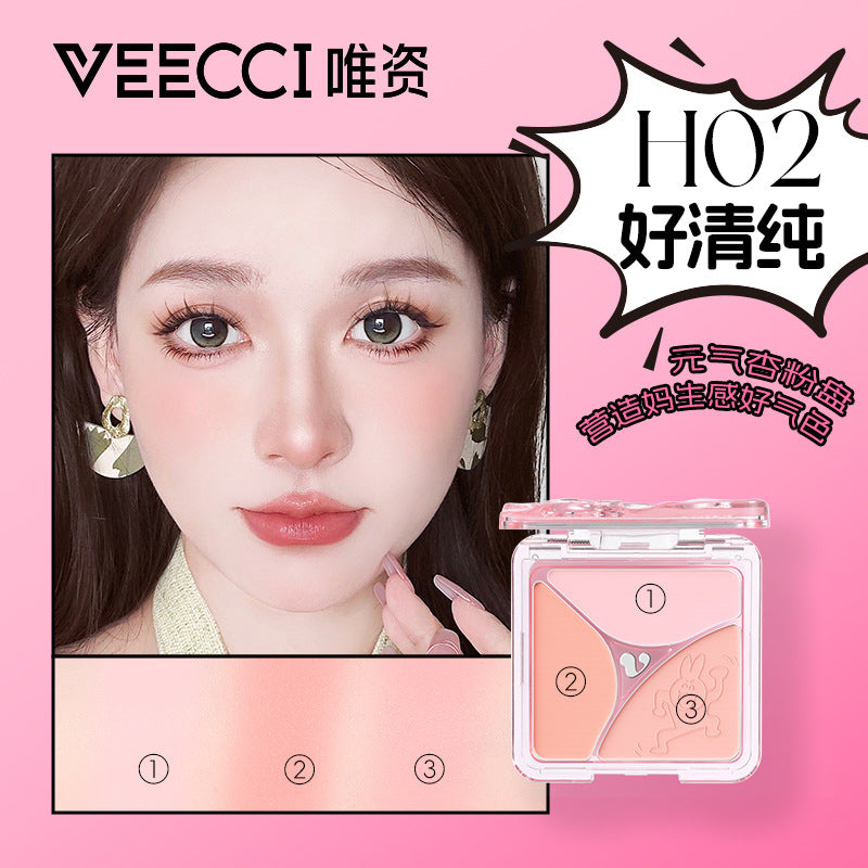 Veecci x My Friend Rabbit 3-shade Powder Blush Palette