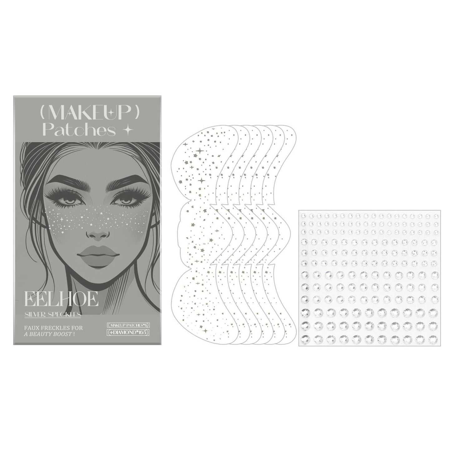 Glitter Freckle Stickers (set of 6)