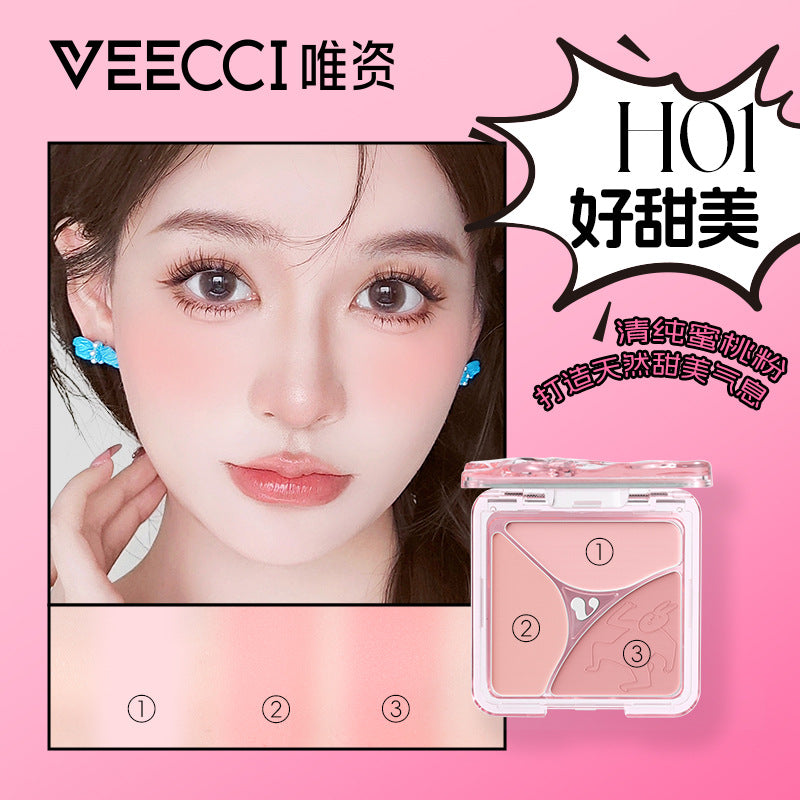 Veecci x My Friend Rabbit 3-shade Powder Blush Palette