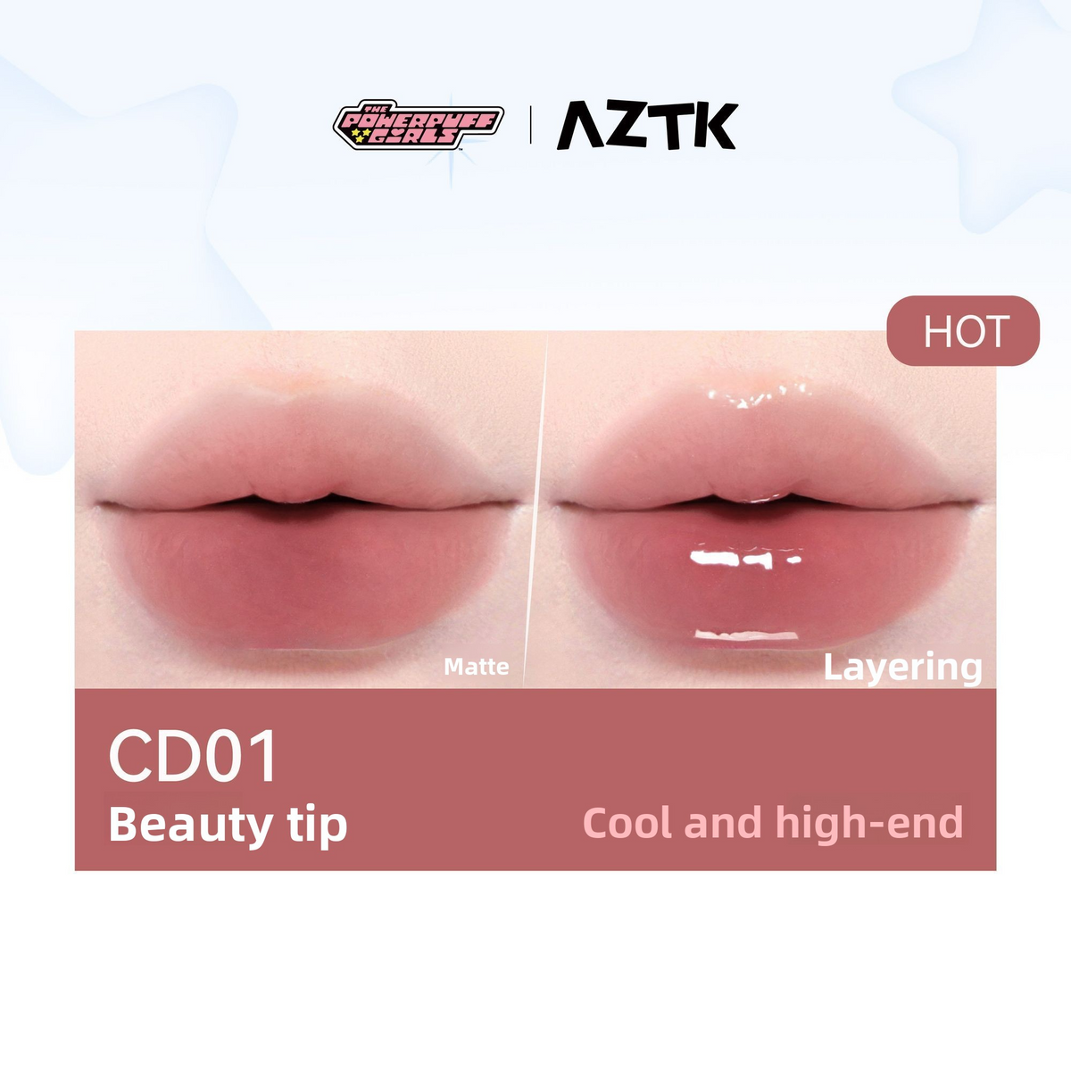 AZTK x Powerpuff Girls 2.0 Dual Ended Lipstick & Gloss