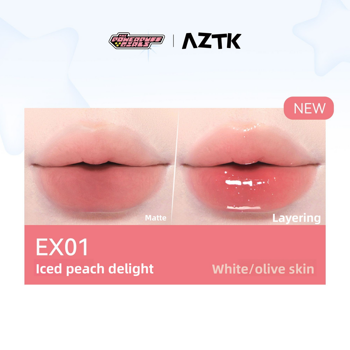 AZTK x Powerpuff Girls 2.0 Dual Ended Lipstick & Gloss