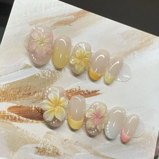 Spring Jello Handmade Press Ons