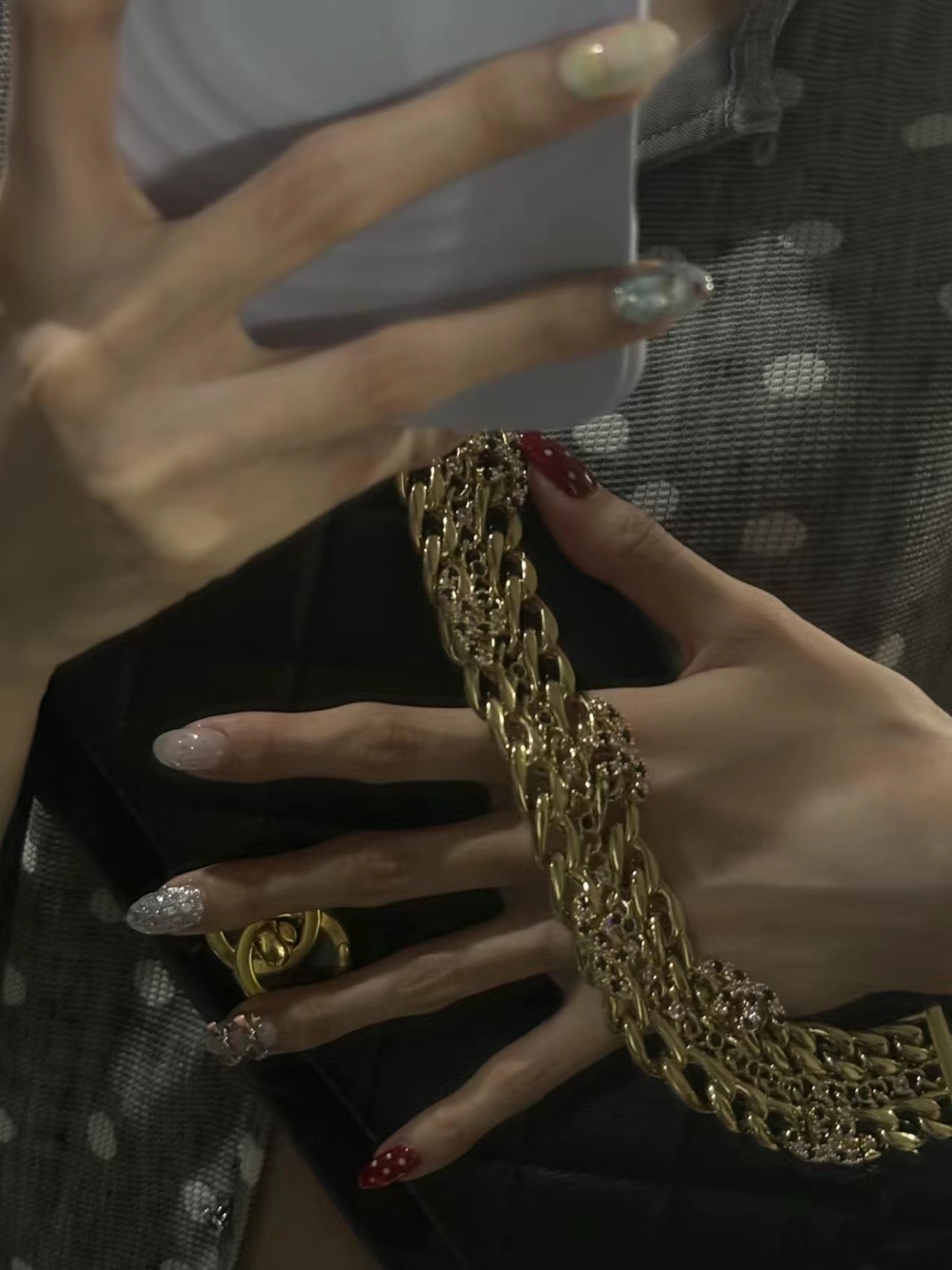 As seen on Jennie! Christmas Handmade Press On Nails