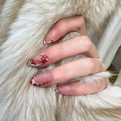Red Twine Handmade Press On Nails