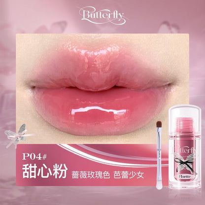 Flortte Pink Twin Butterfly Lip Serum