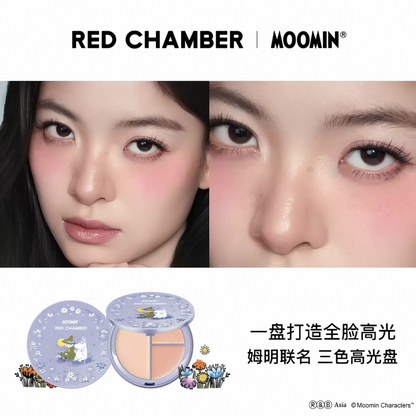 Red Chamber X Moomin 3-shade Highlighter Palette