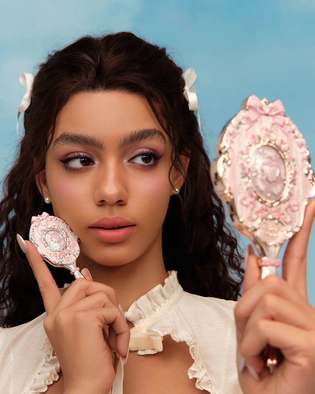 Bunny Garden Hand Mirror