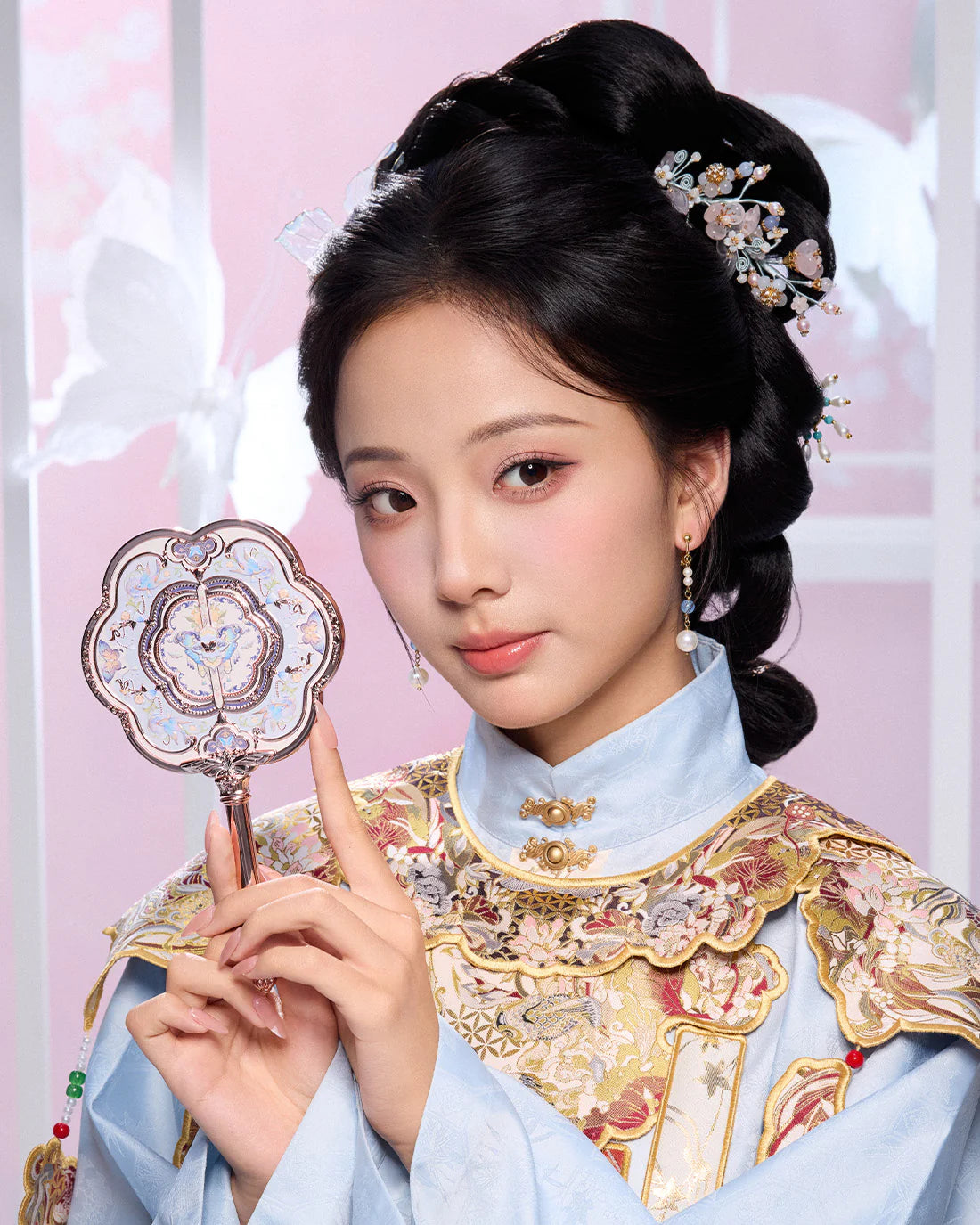 Butterfly Cloud Collar Collection Hand Mirror